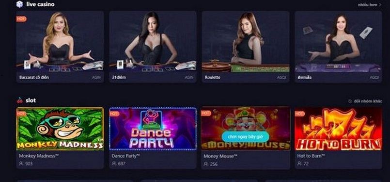 Casino trực tuyến đa hình thức hấp dẫn